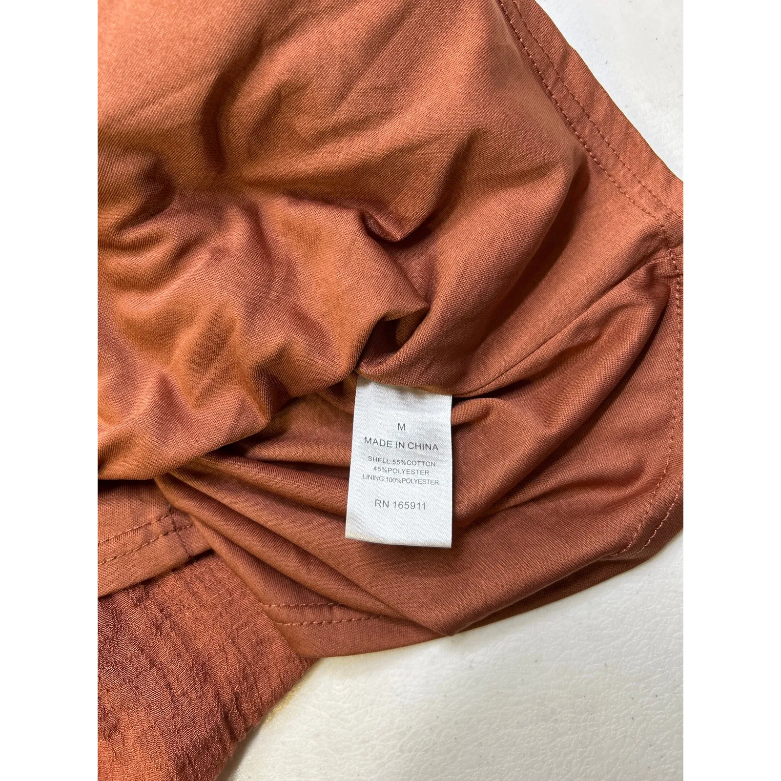 Grace + Karma Tiered Mini Dress S Womens Brown Sleeveless V Back Pullover - Image 6