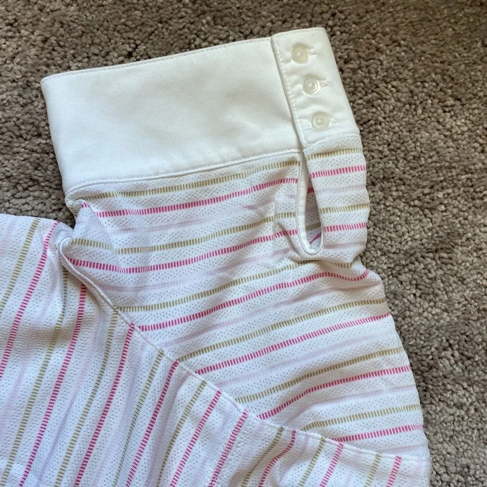 Adidas Striped Clima Cool Polo SIZE M - Image 6