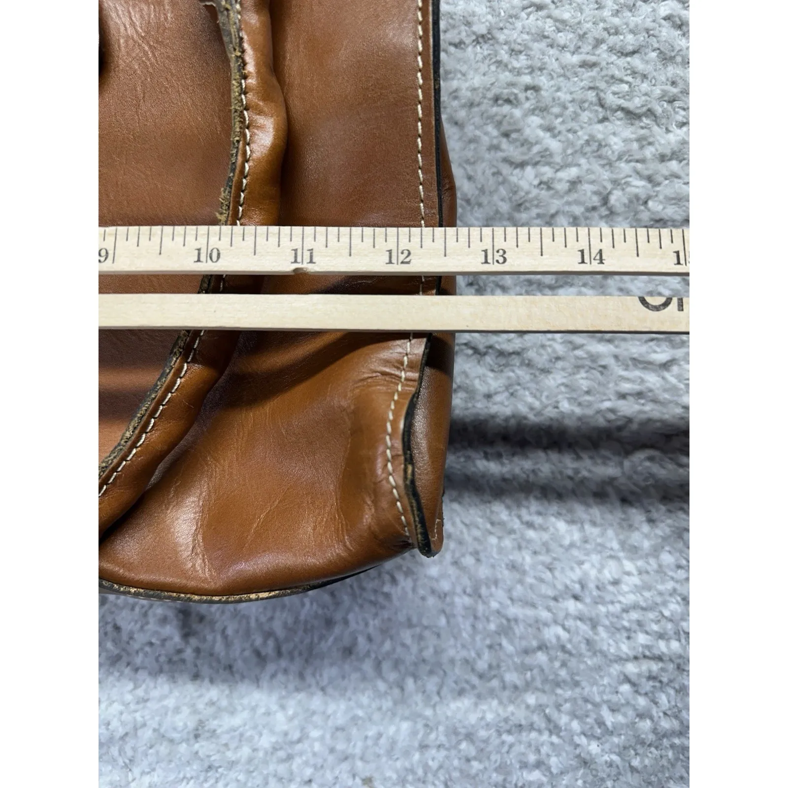 Patricia Nash Heritage Rienzo Tan Leather Tab Top Shoulder Bag Purse Clean - Image 14