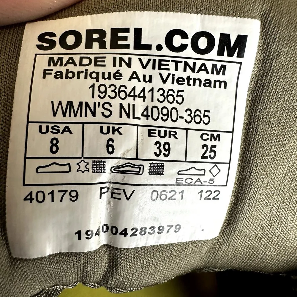 Sorel Out 'N About Plus Sneakers Shoes Suede Lace Up Ankle Comfort Sage Green 8 - Image 6