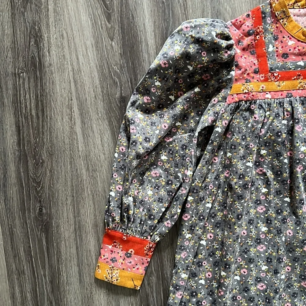 New Celia B. Papyrus Boho cottage core Boho Midi Dress XS Puffed Sleeves Floral - Image 11