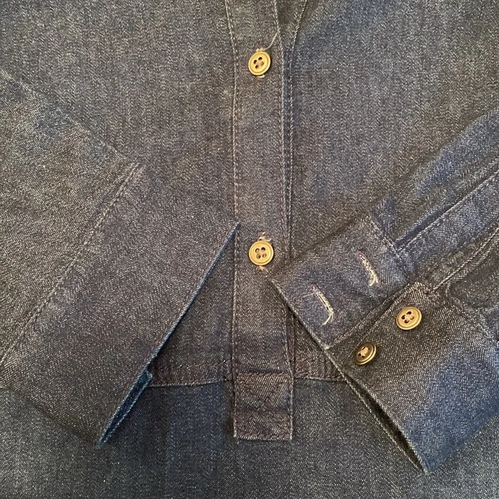 J Jill Denim Soft Blue Long Sleeve Collar Shirt Dress with Pockets Size XS - Image 6