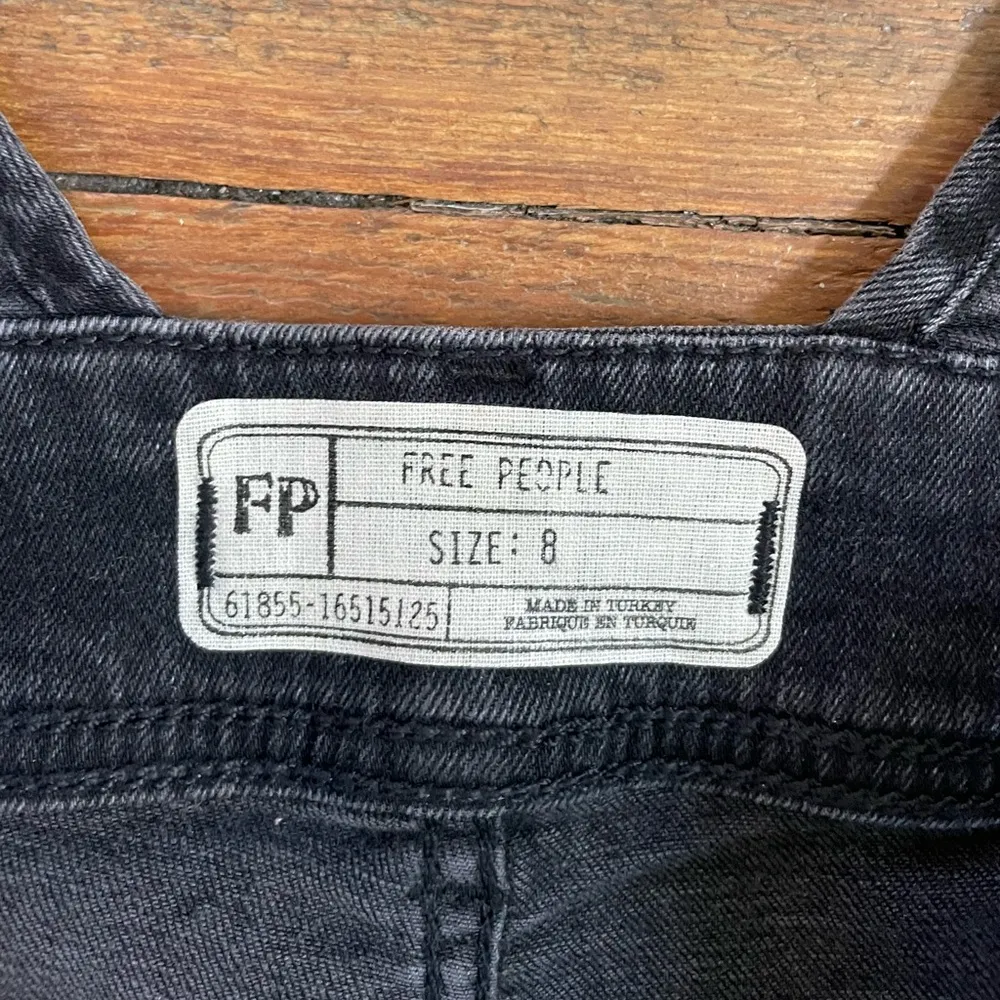 Free People A Line Wide Leg Cropped Plunging V Neck Denim Overalls - Sz 8 🧡🎀 - Image 12