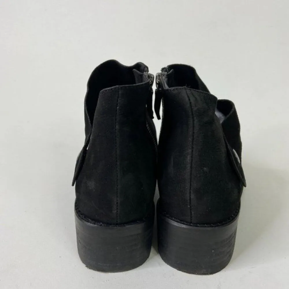 Eileen Fisher Billie Wrapped Nubuck Booties Black Size 6 - Image 3