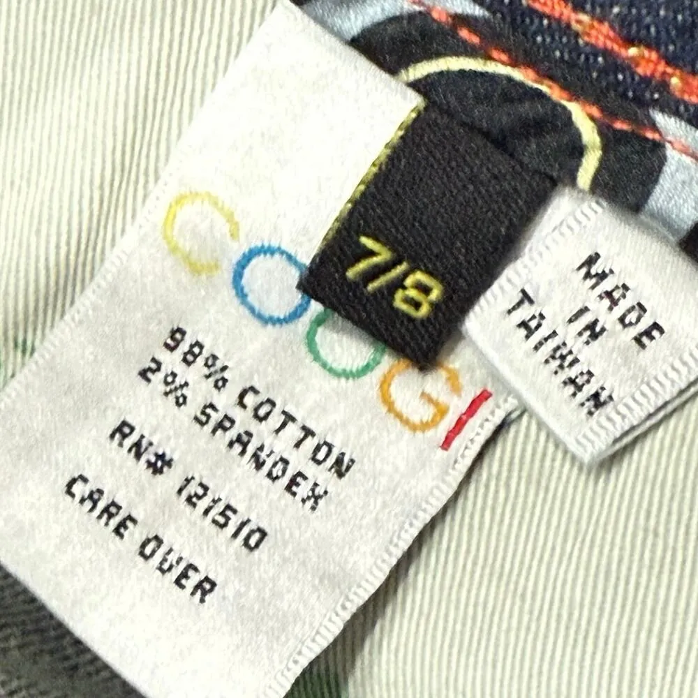 Rare NWT Vintage Coogi 29"W 31"L Low-Rise Flare Jeans Y2K Geometric Embroidery - Image 13