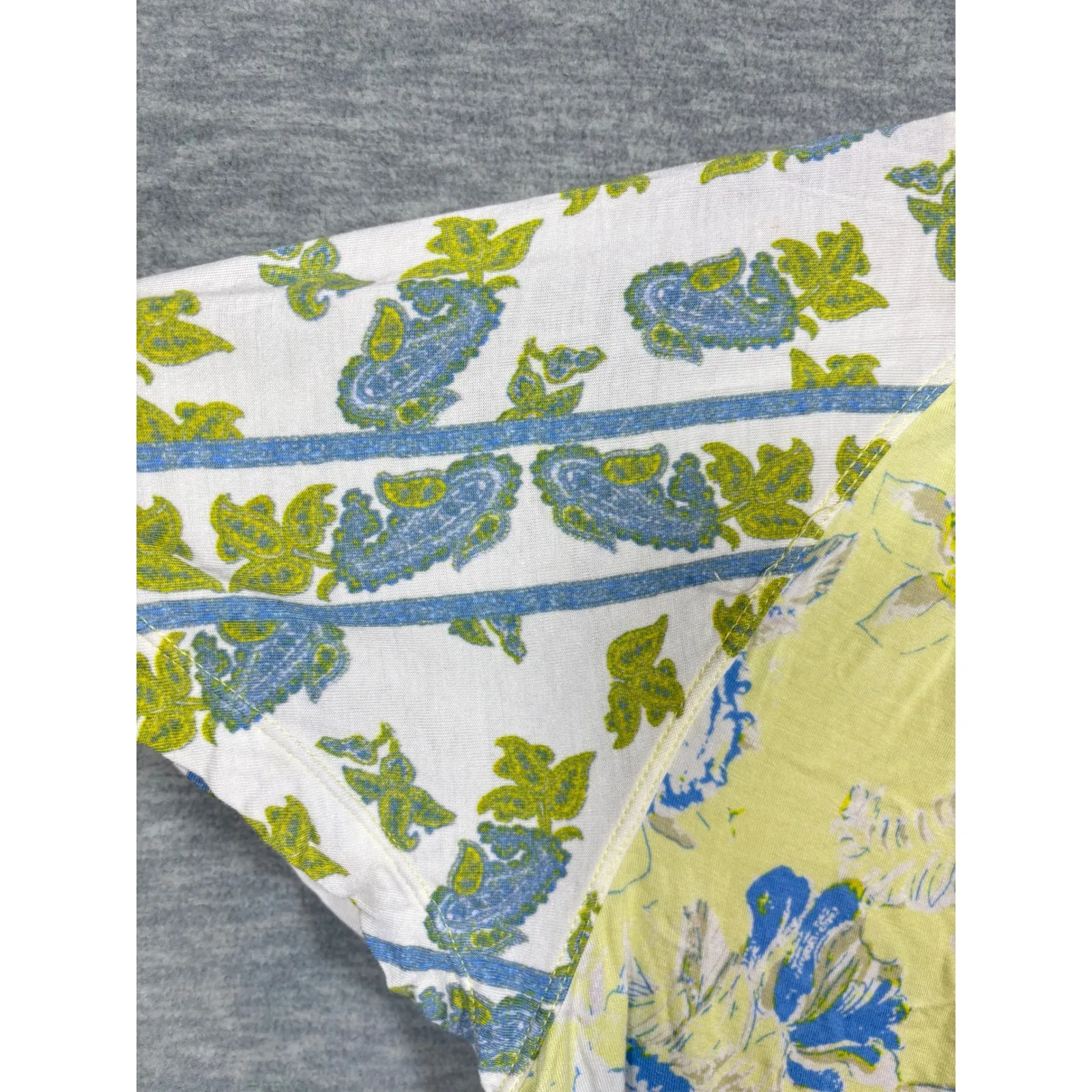 Free People Baja Babe Yellow Floral‎ Cold Shoulder Women's Shirt Size S - Image 5