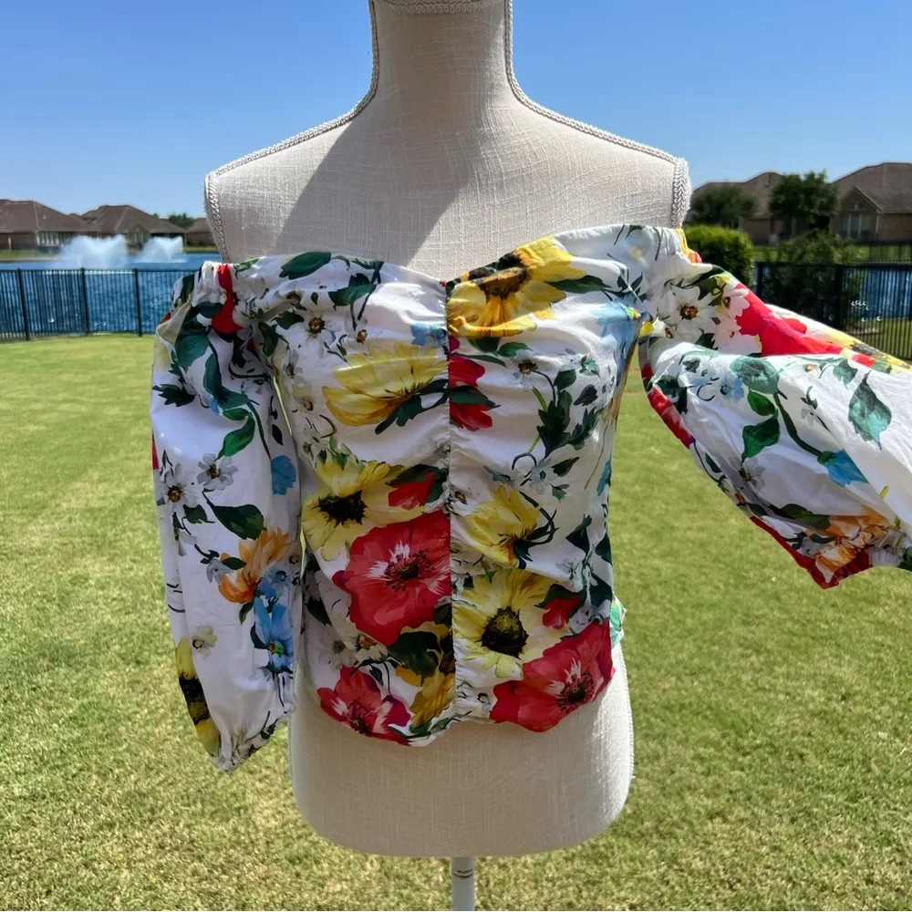 Zara Floral  Women's multicolor Top - Image 2