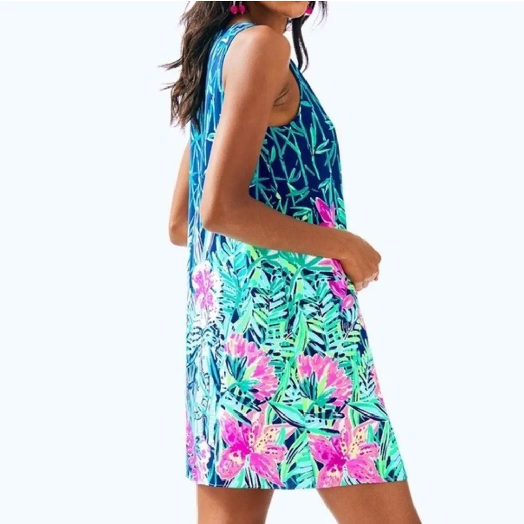Lilly Pulitzer Jackie Silk Shift Dress in Slathouse Soiree elephant size S - Image 2