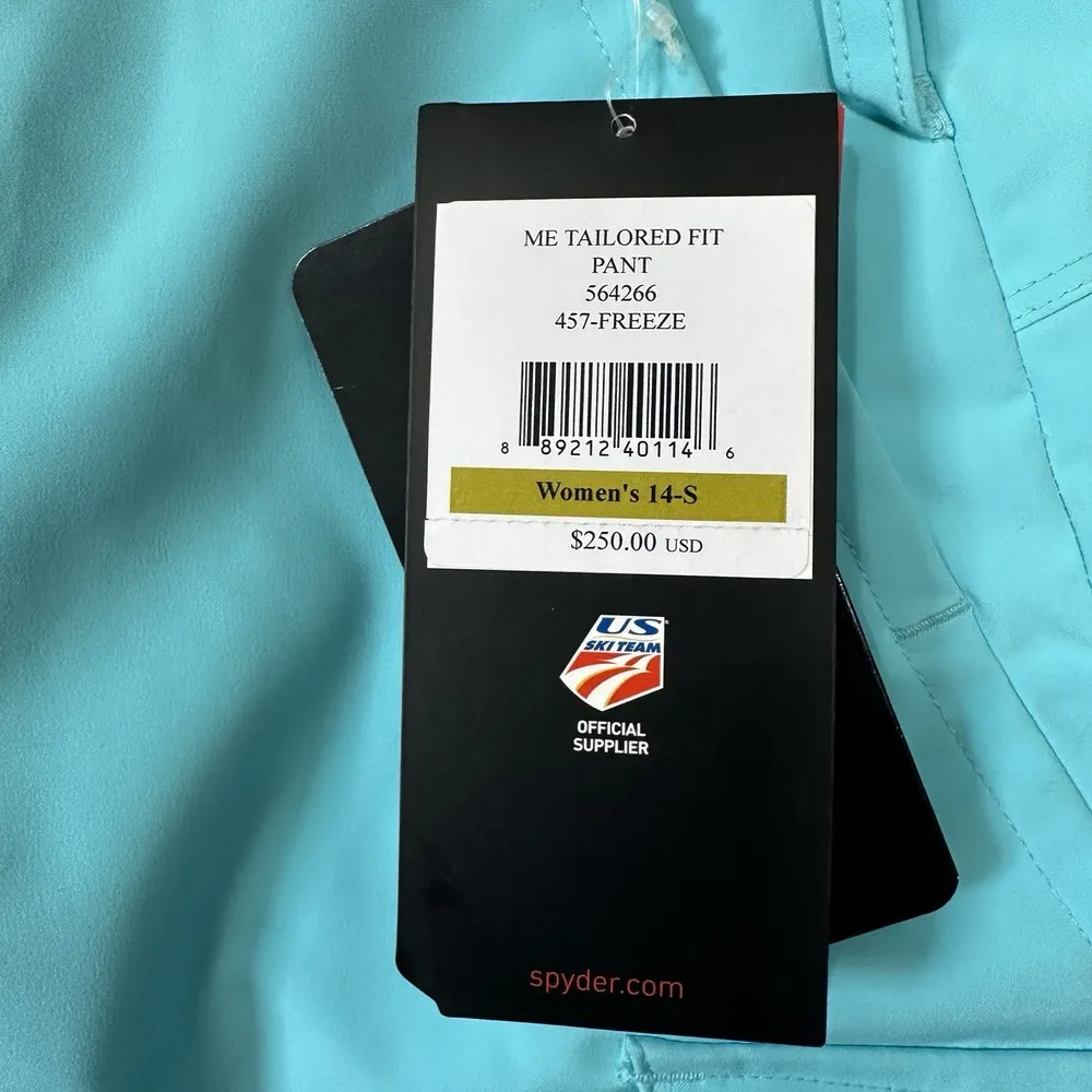 Spyder Women's Size 14Short Blue Ski Snow Pants Insulated Gorpcore NWT - Image 9
