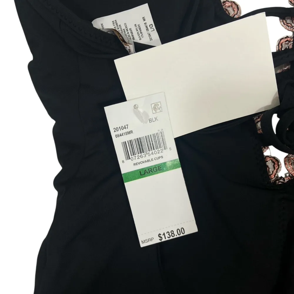 BECCA NWT Layla one piece black swimsuit L - Image 5