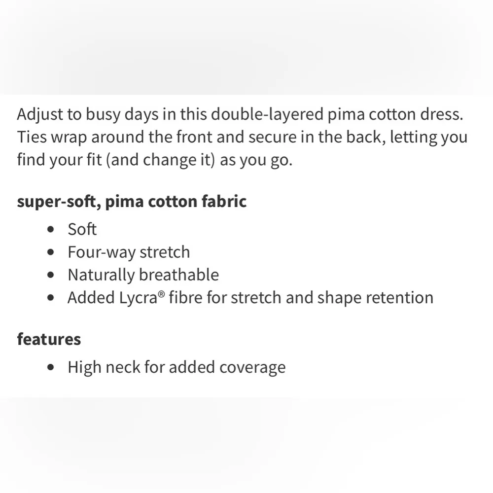 NWT Lululemon Cotton Wrap Front T-Shirt Dress Prosecco Size 4 - Image 3