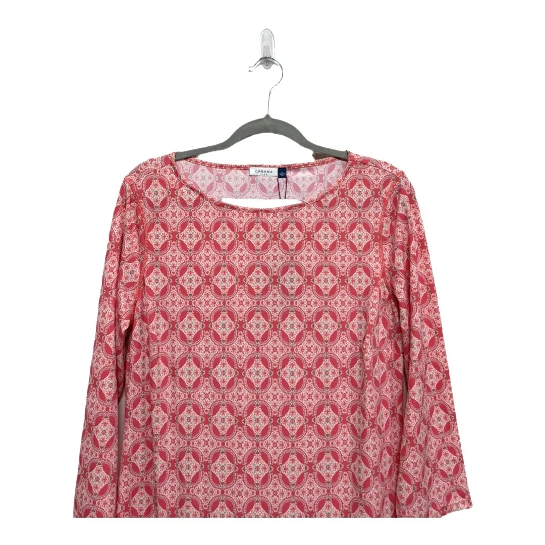 Cabana Life Coral Tides Shift Dress Women's Large Pink Mint Green NWT Coastal - Image 3