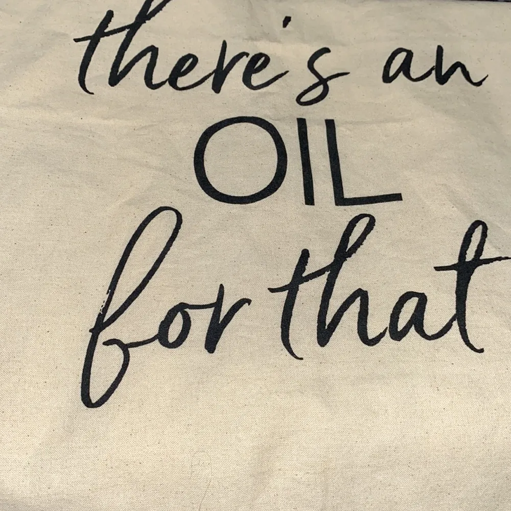 Canvas tote bag there an oil for that essential oil reusable‎ NEW Black - Image 3