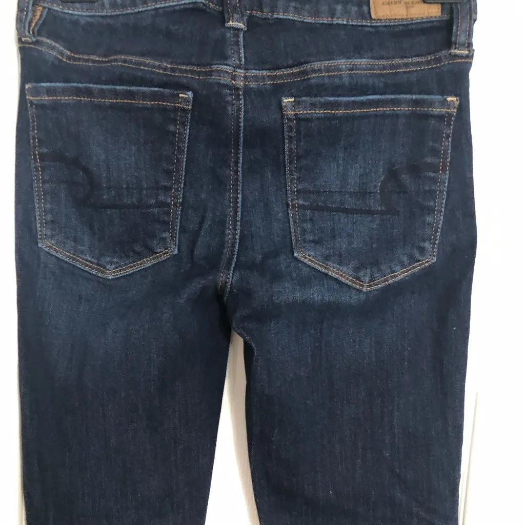 American eagle super super stretch X women’s size 2 dark wash hi rise jegging - Image 9