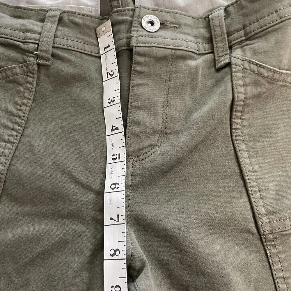 Arizona Jean Co. Jeans Juniors' 13 Denim Super Skinny Leg Olive Green Size 12 - Image 5