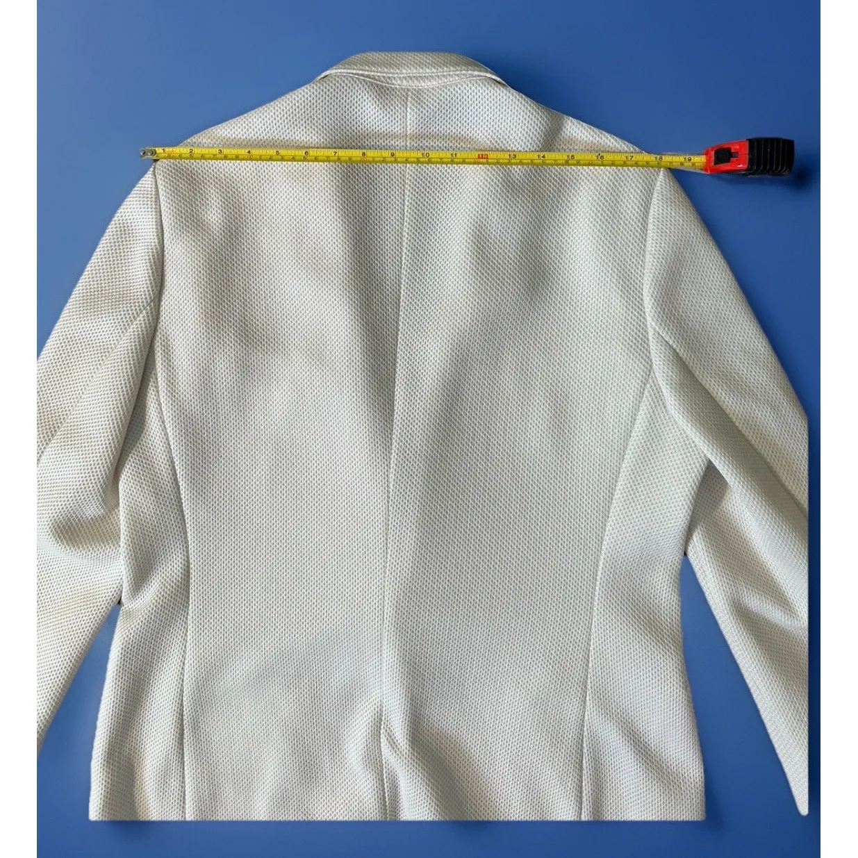 Emporio Armani  Johnny Line Suit Blazer Jacket Bone Textured Size 54/44 Italy - Image 15