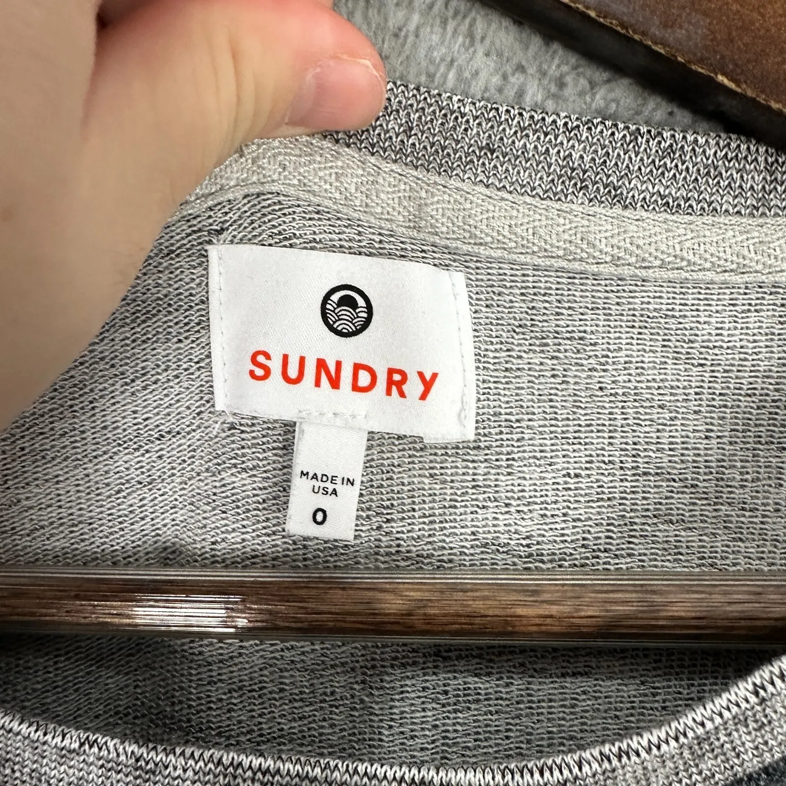 Sundry Sweatshirt 0 Grey Camo Knit Zip Side Streetwear Casual Chic Lounge Top - Image 2