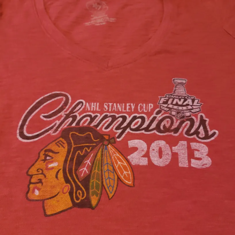 Chicago Blackhawks 2013 NHL Stanley Cup Champions Shirt Size Medium By '47 Brand  - Image 3