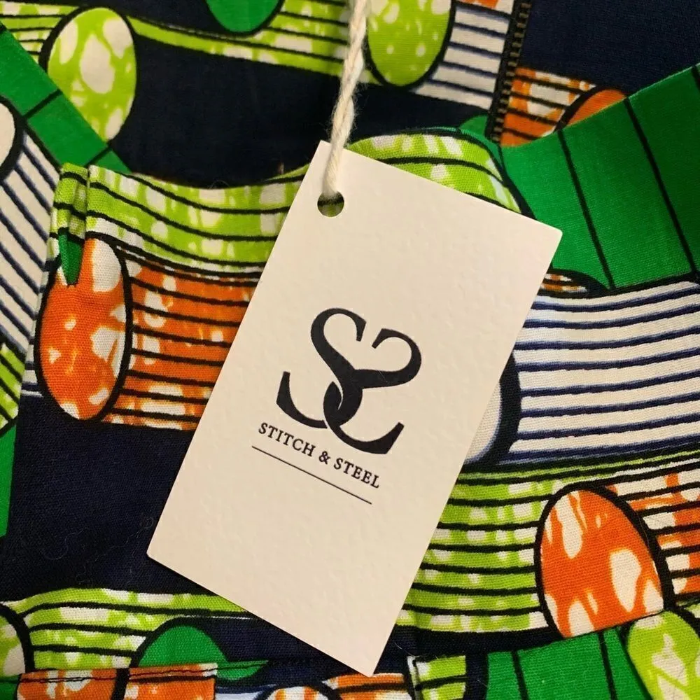 Stitch & Steel South African Design Patterned Skirt Size S Blue - Image 10