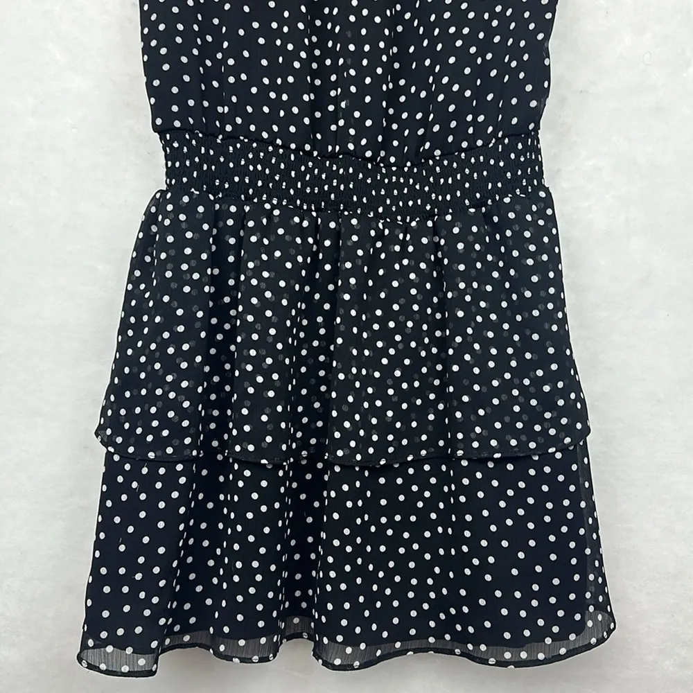 Women's Polka Dot Smocked-Waist Flutter-Sleeve Midi Dress Sz Small - Image 7