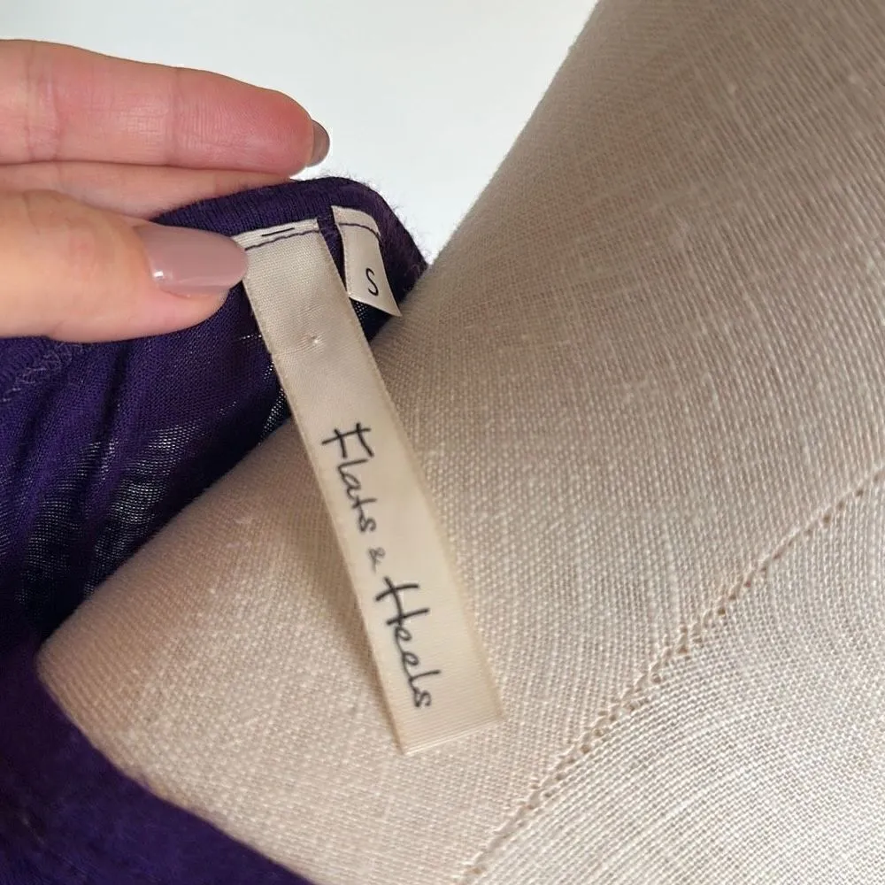 Flats & Heels Asymmetrical Top Purple - Image 4