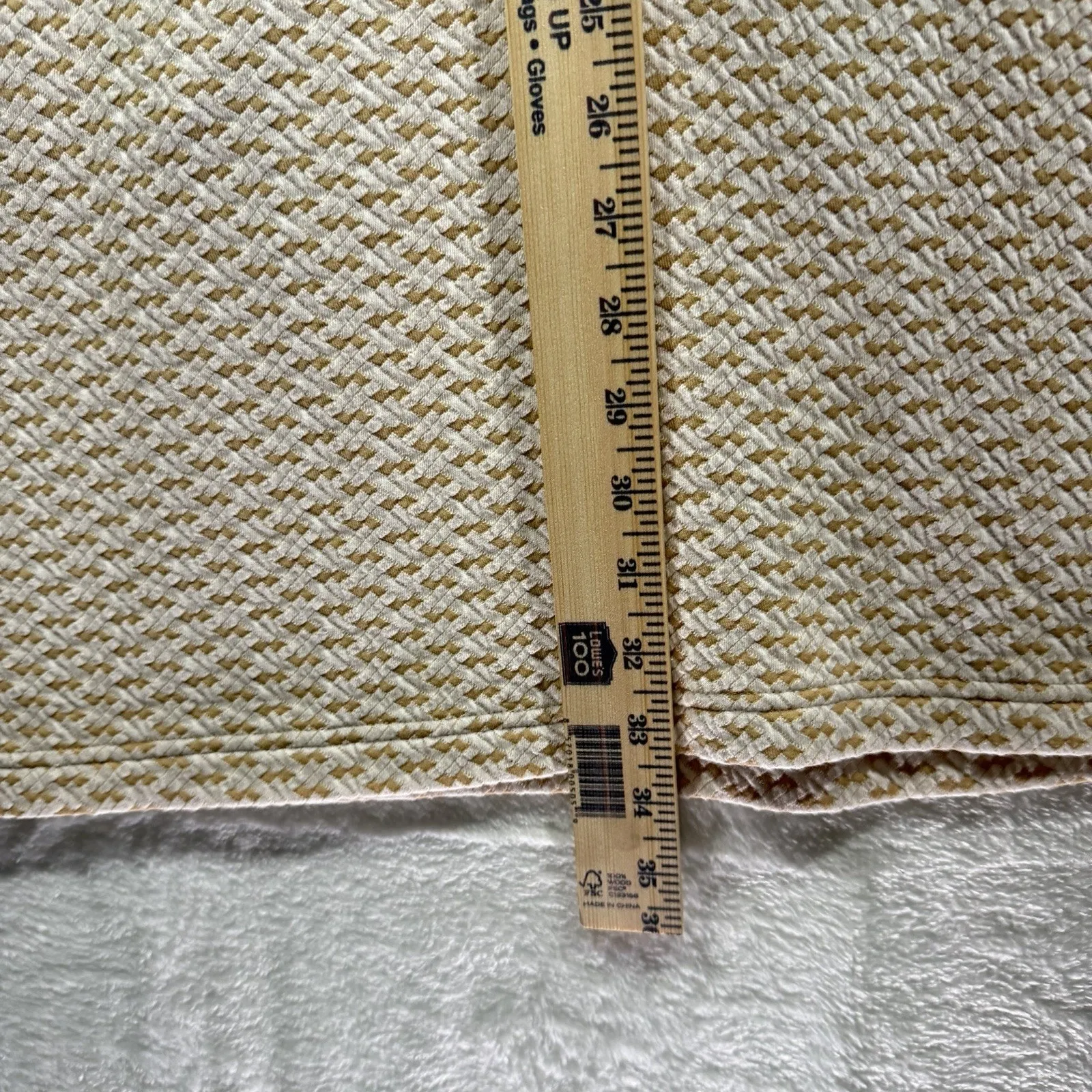 Tyler Boe Yellow and White White Geometric Print Mod Knit Dress Cotton Blend M Gold Size M - Image 8