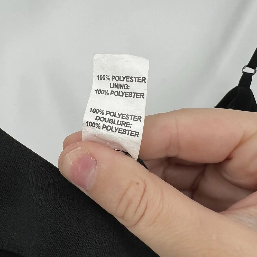 Ramy Brook Ezra Satin Jumpsuit Solid Black Sleeveless Wide Leg Pockets Size 00 - Image 11