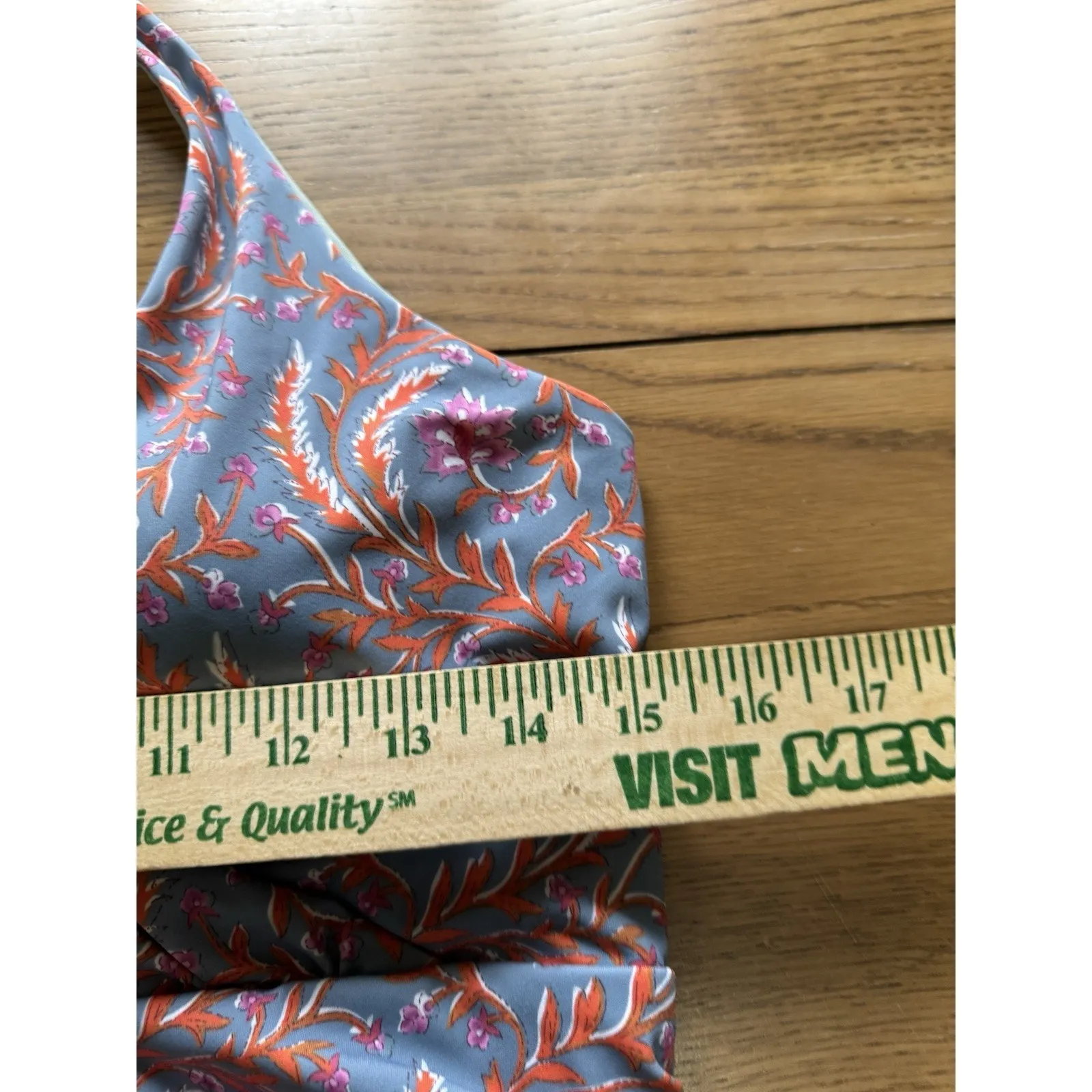 Boden One Piece Ruched Halter Swimsuit Paisley Floral Size 14R Beach Vacation - Image 4