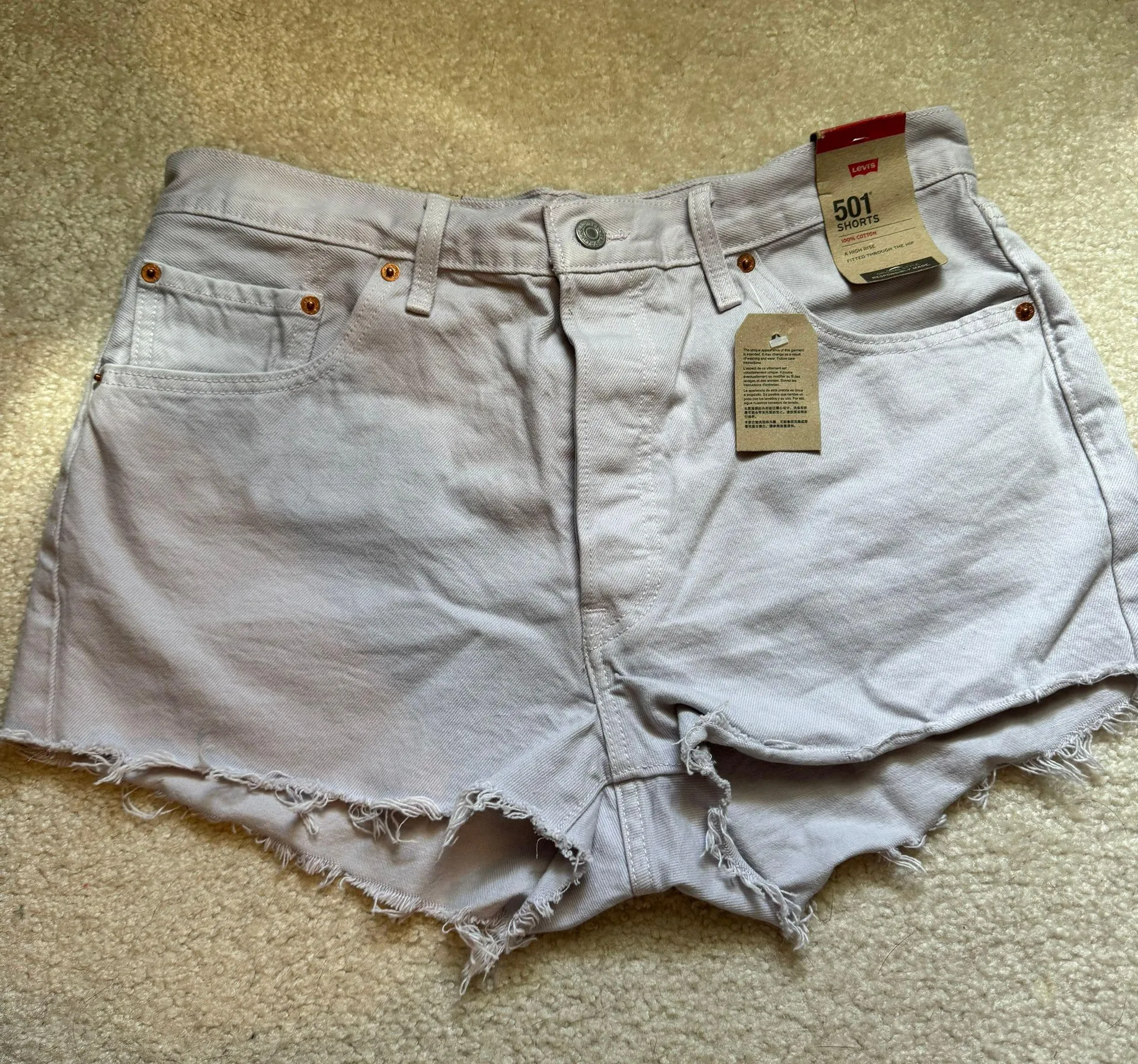 NWT  501 Original Light Purple Shorts - Image 2