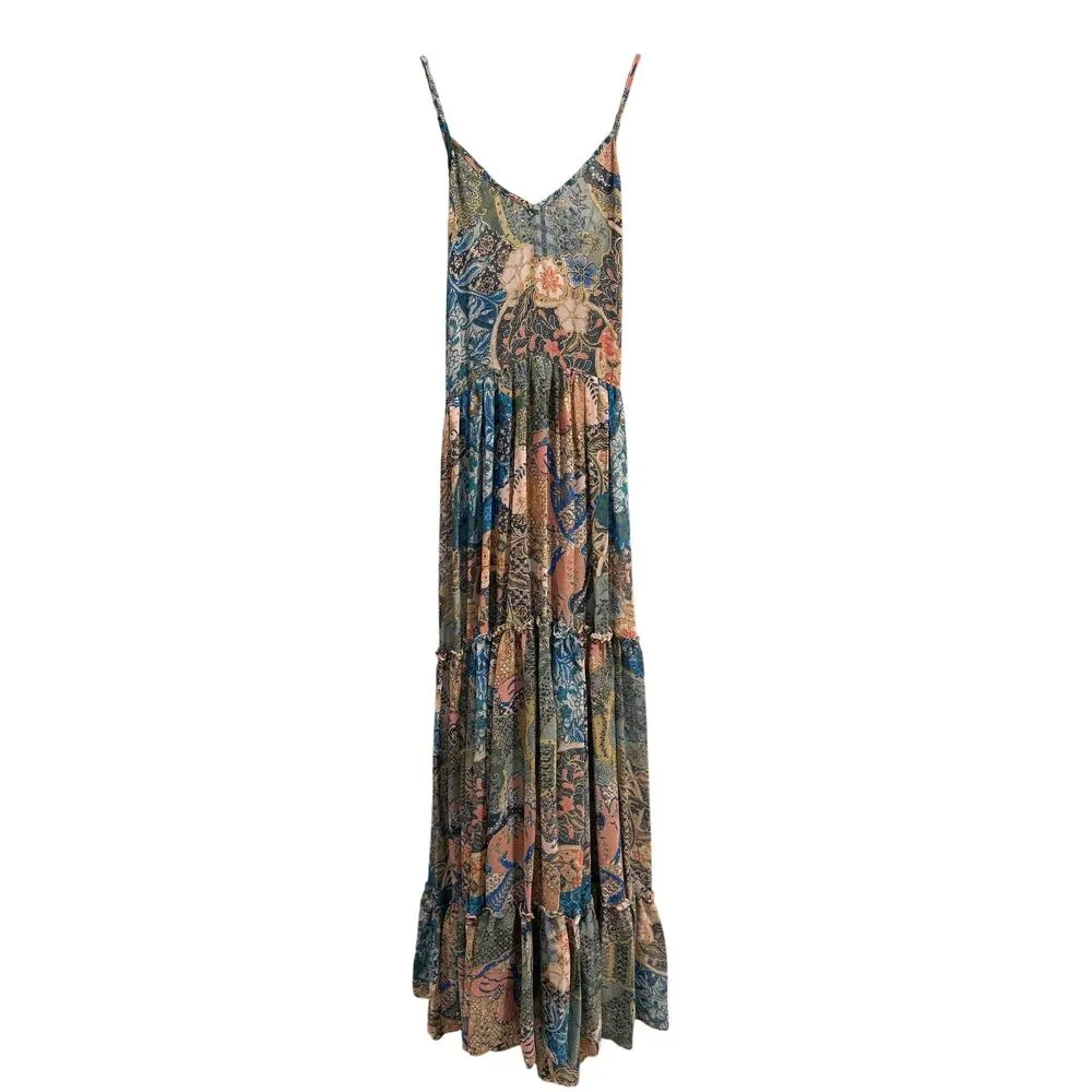 Misa Los Angeles Kali Boho Flowy Resort Maxi Dress NWT XS $455 - Image 2