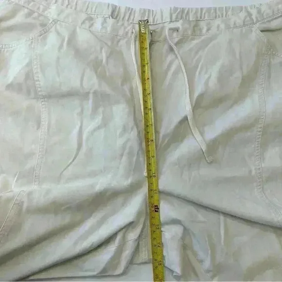 J.Jill Capri Cargo Pants Womens‎ Size 22 Cotton High Rise Flat Front Drawstring - Image 14