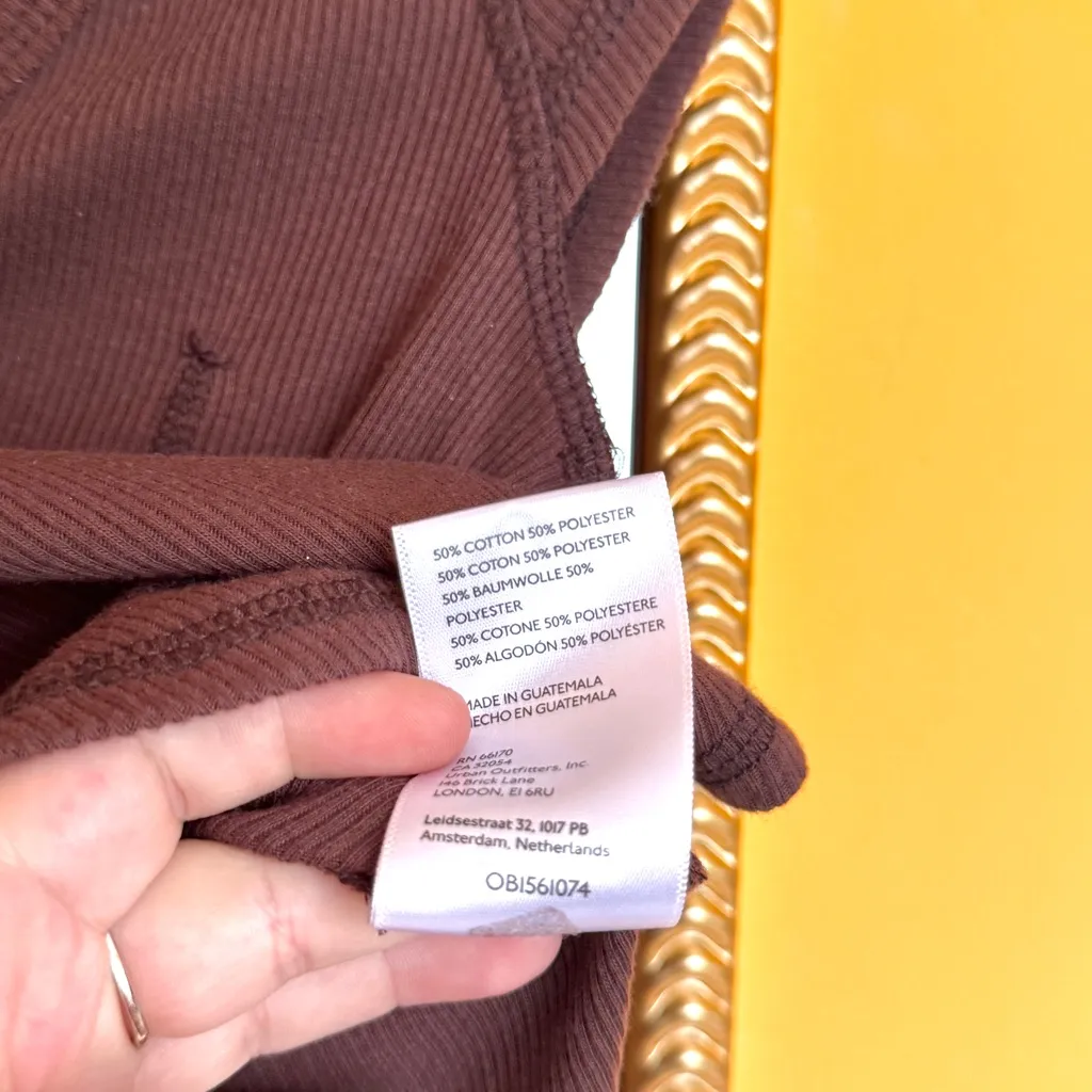 🎅 3/$15 SALE Urban Outfitters Brown Corset Crop Top M - Image 6