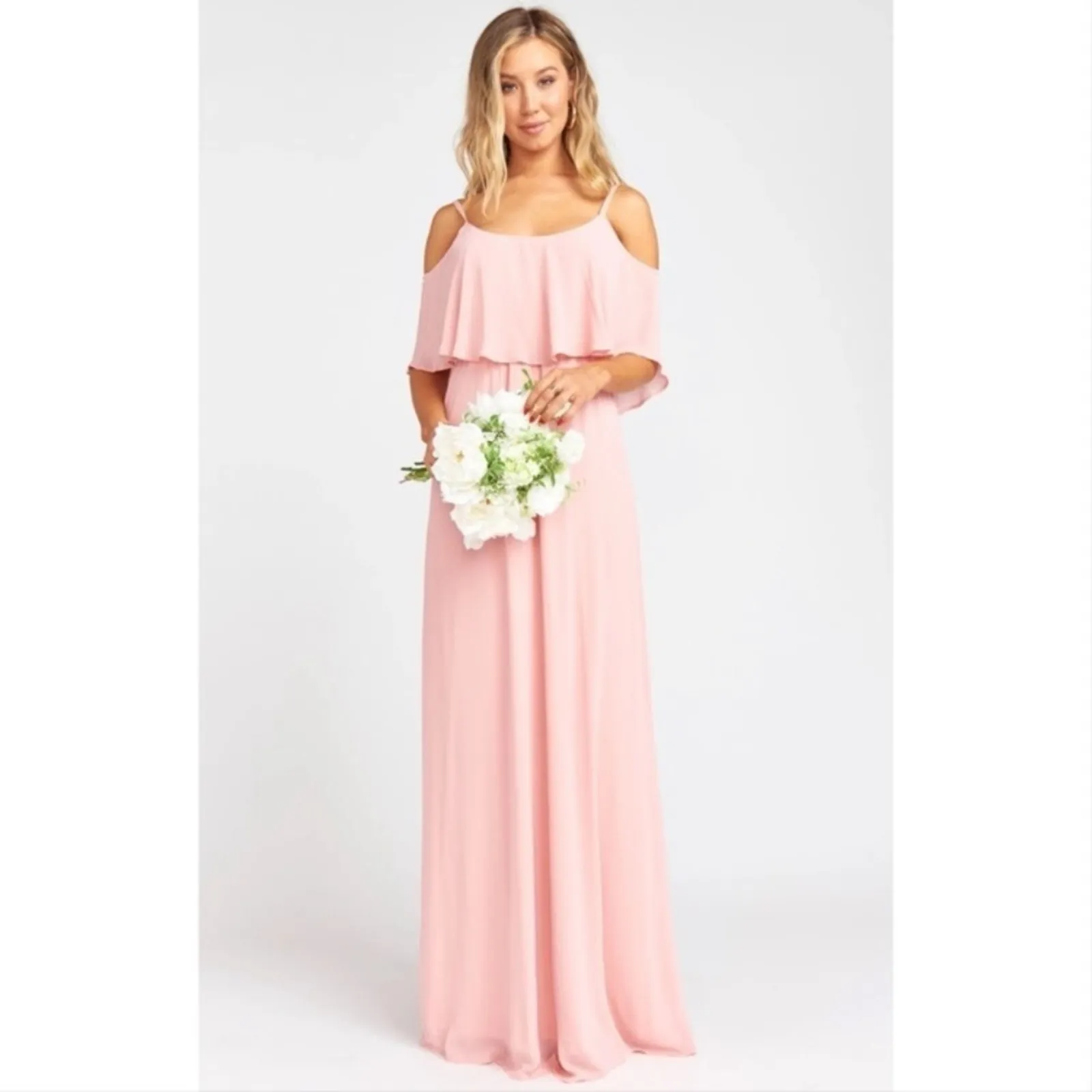 NWT Show Me Your Mumu Caitlin rosebud pink maxi dress LARGE - Image 9