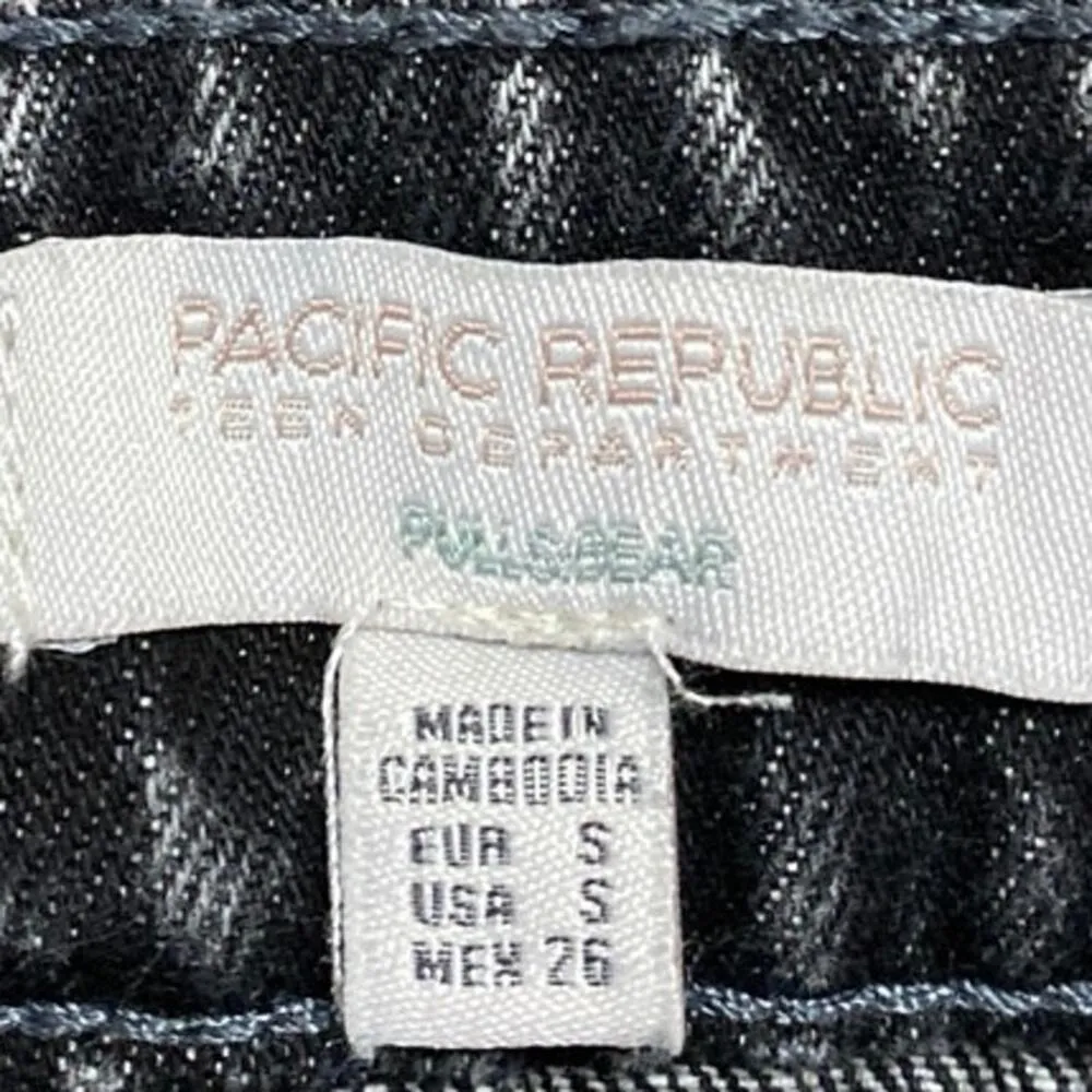 Pacific Republic Black Pleated High Waist Mini Denim A - Image 4