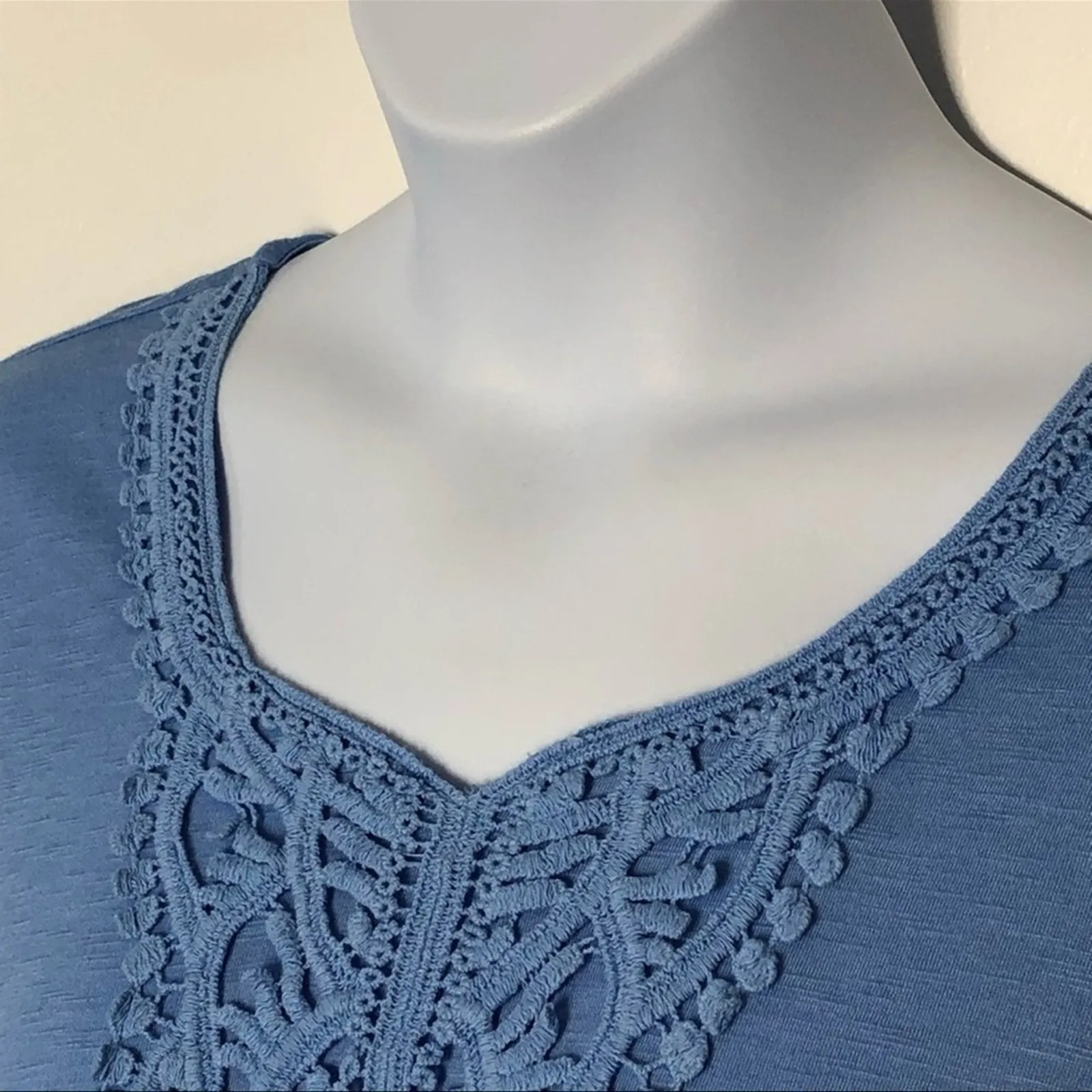 Cato Paisley Floral Medallion Blouse Size Large | Embroidered Front 3/4 Sleeve - Image 11