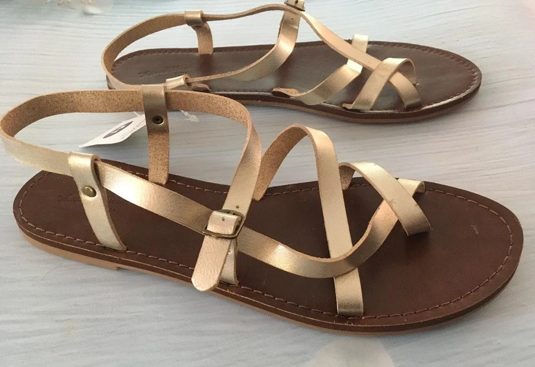 Gold Sandals, Size 11 - Image 3