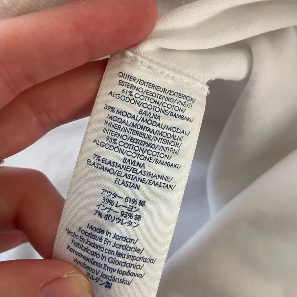 CHAPS women’s solid white‎ stretch ruched comfy lounge casual mini skirt XL - Image 7