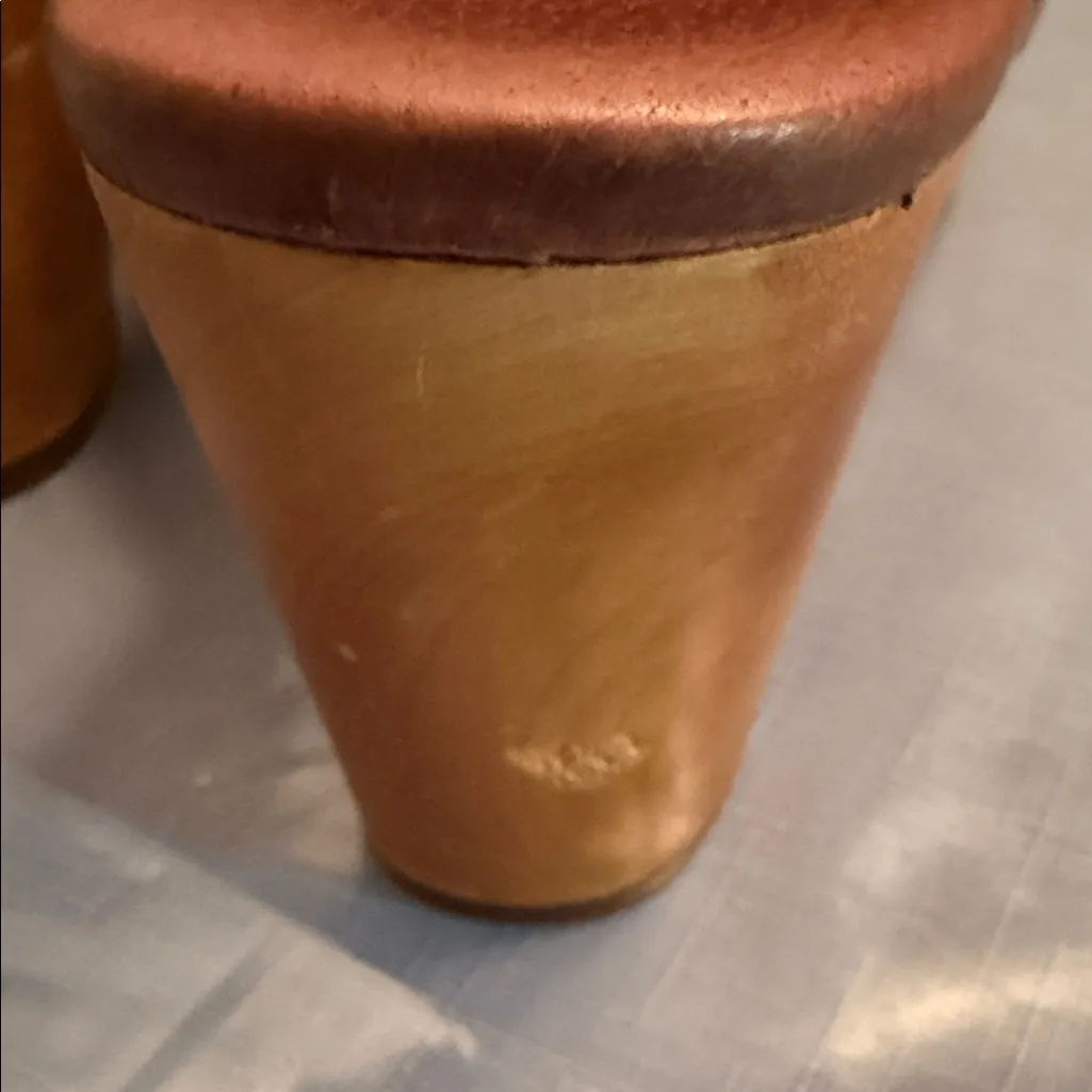 UGG  Chestnut Leather Slip-On Clogs - Image 3