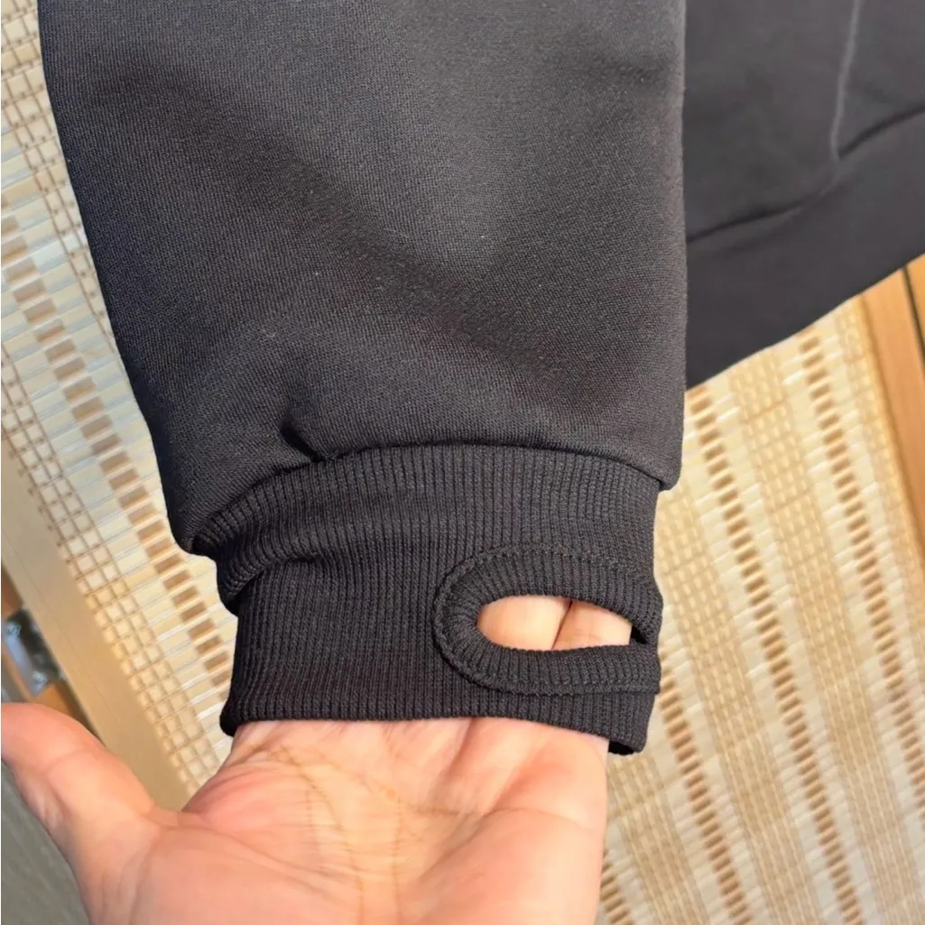 Wednesday Split Window oversized black Hoodie sweatshirt sweater jacket coat - Image 10