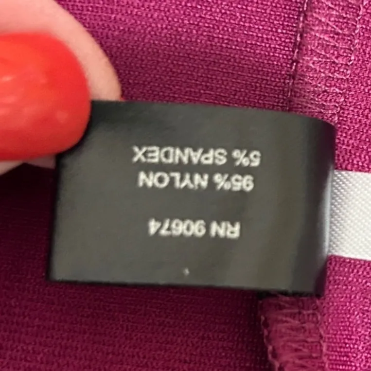 Boston Proper Sleeveless Collared Midi Shirt Dress M Magenta Gold Button Belted - Image 8