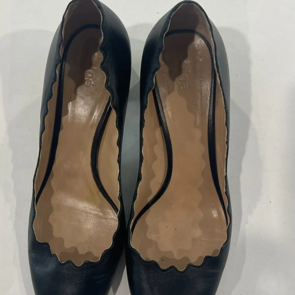 Chloe Lauren Leather‎ Pumps - Size 37 1/2. - Image 3