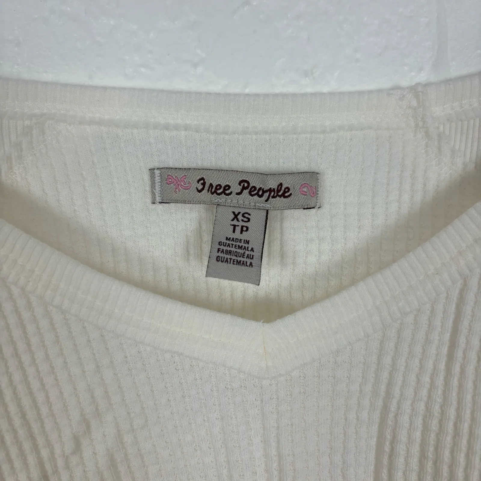 Free People Santa Clara Thermal Top in Alabaster NWT Size XS - Image 4