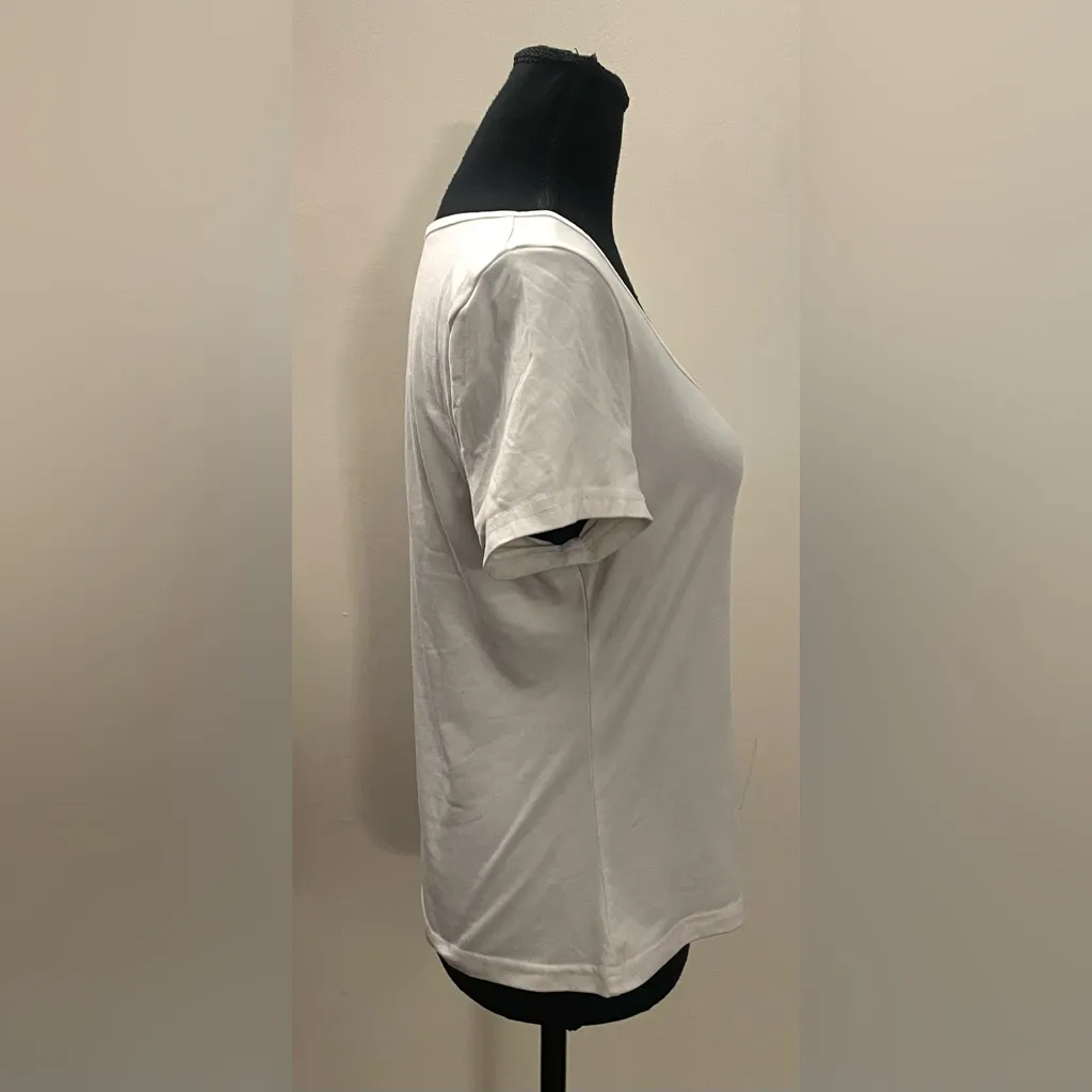 SHEIN- White Square Neck Bodysuit Size XL - Image 3