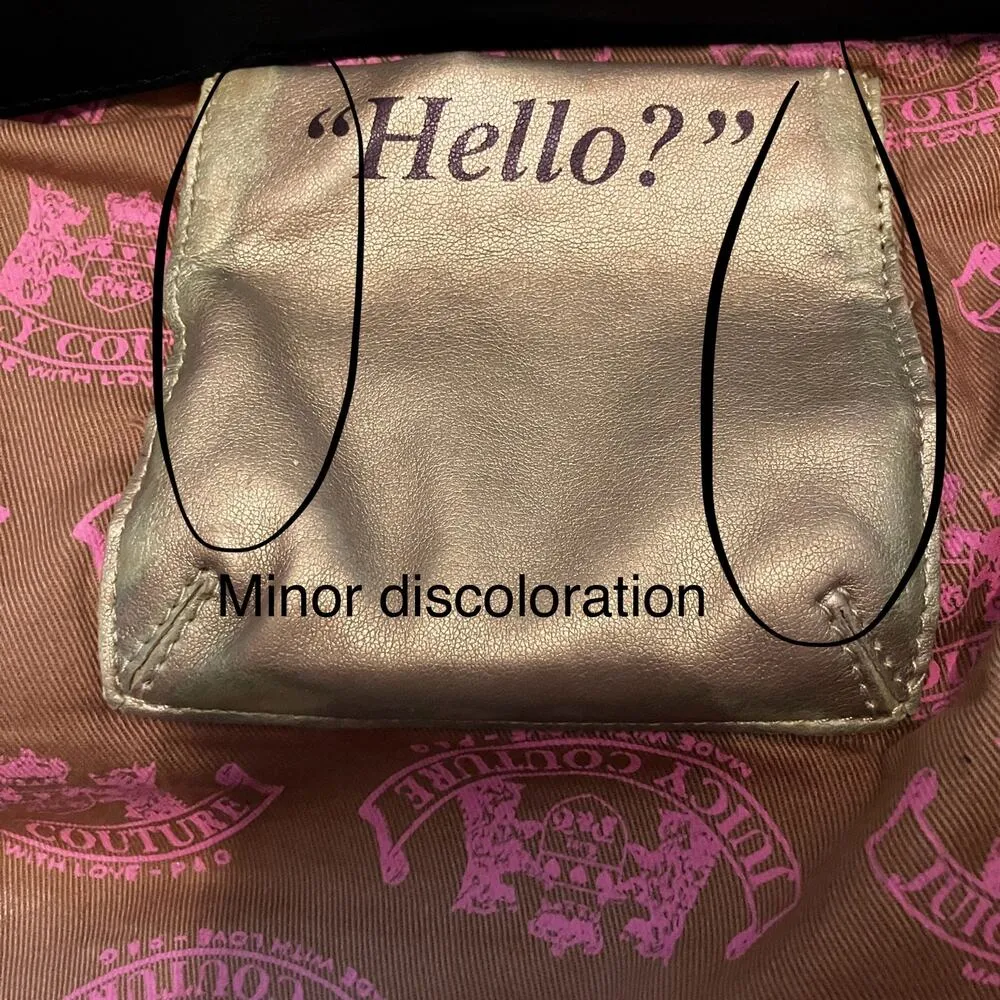 VTG Y2K Juicy Couture Purse Black Leather Studded Satchel Bikercore Grunge Goth - Image 16