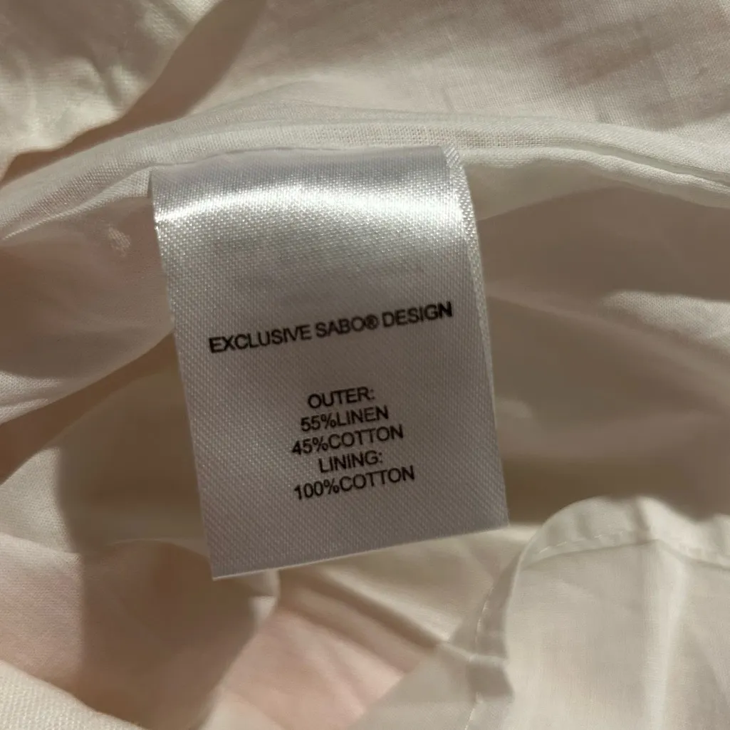 NWT Sabo Cotton Linen Jayne Cami Mini Dress Pink & White Size XS/2 - Image 4