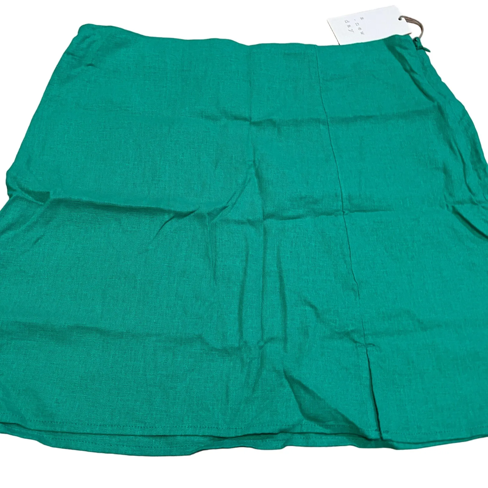 A New Day Women's Green Linen Side Zip Mini Skirt - Size XL - NWT - Image 7