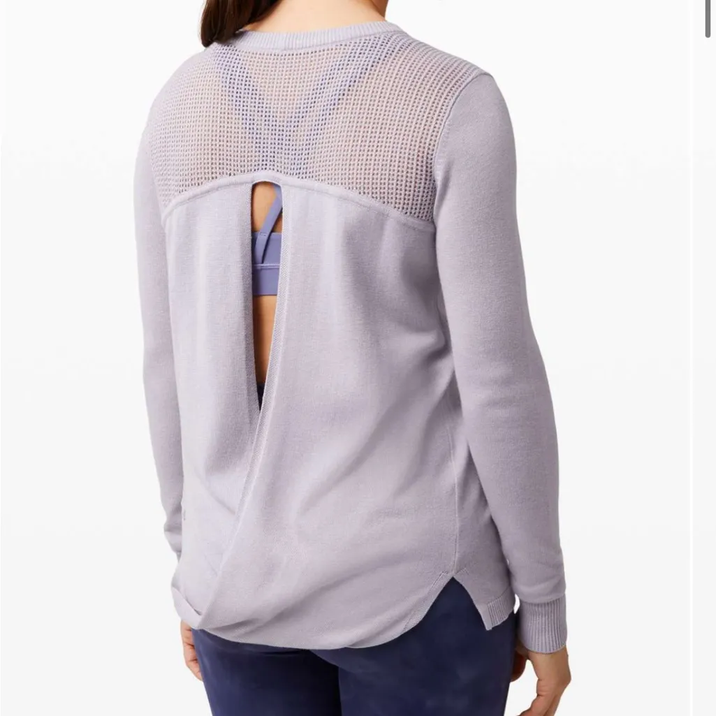 Lululemon Back to Balance Long Sleeve Sweater in 
Iced Iris Women’s Size 12 - Image 10