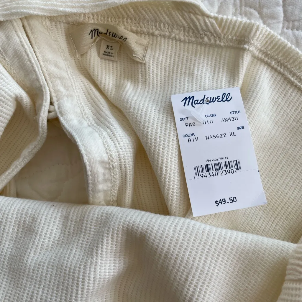 Madewell Ottoman Jacquard Cross Back Tank Size XL - Image 6