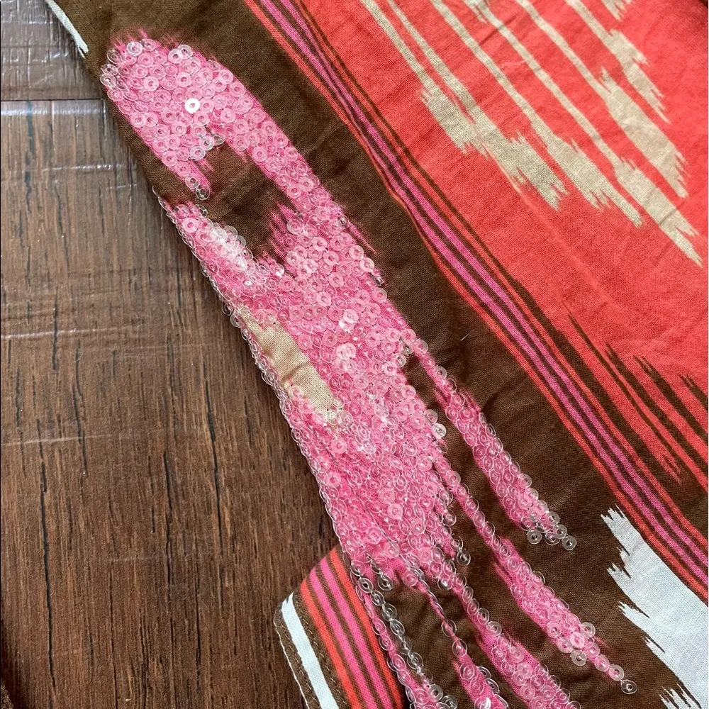 TORY BURCH boho sequins embellished top, plus size 14 - Image 13