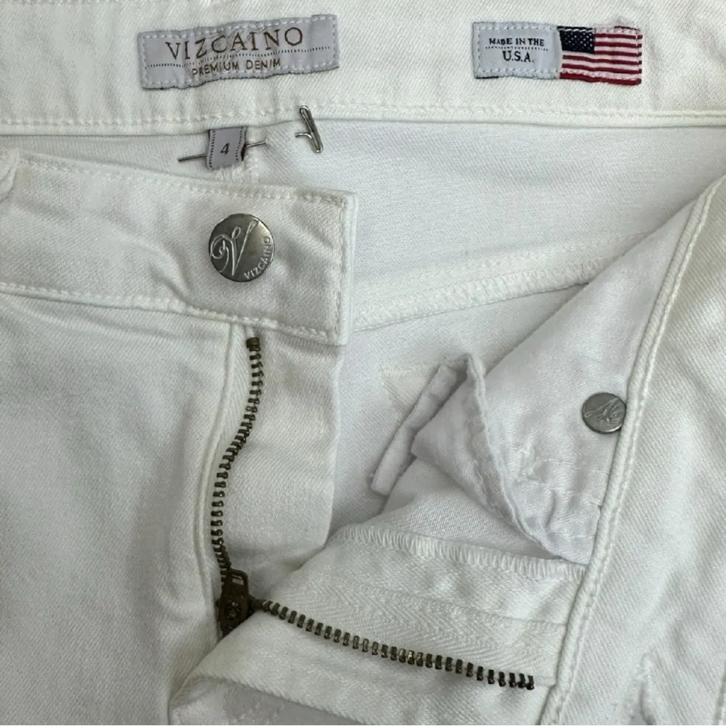 VIZCAINO White Skinny Jeans Size 4 - Image 9